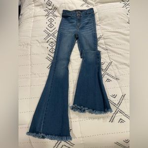 Girls size 10 lucky & blessed bellbottoms jeans